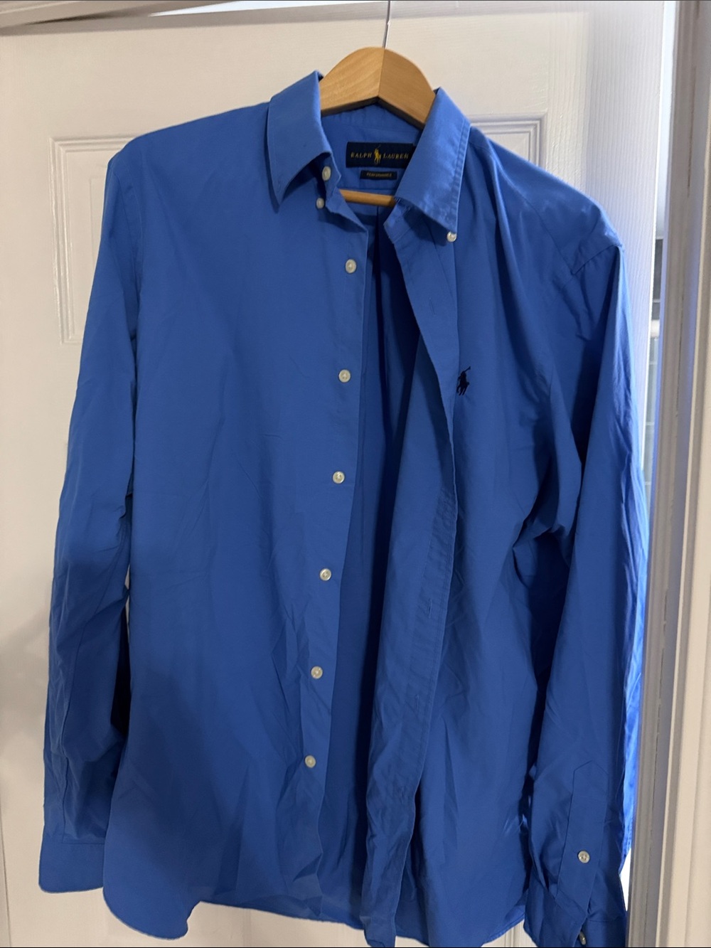 Ralph Lauren Men’s Button-Down Dress Shirt in Blue